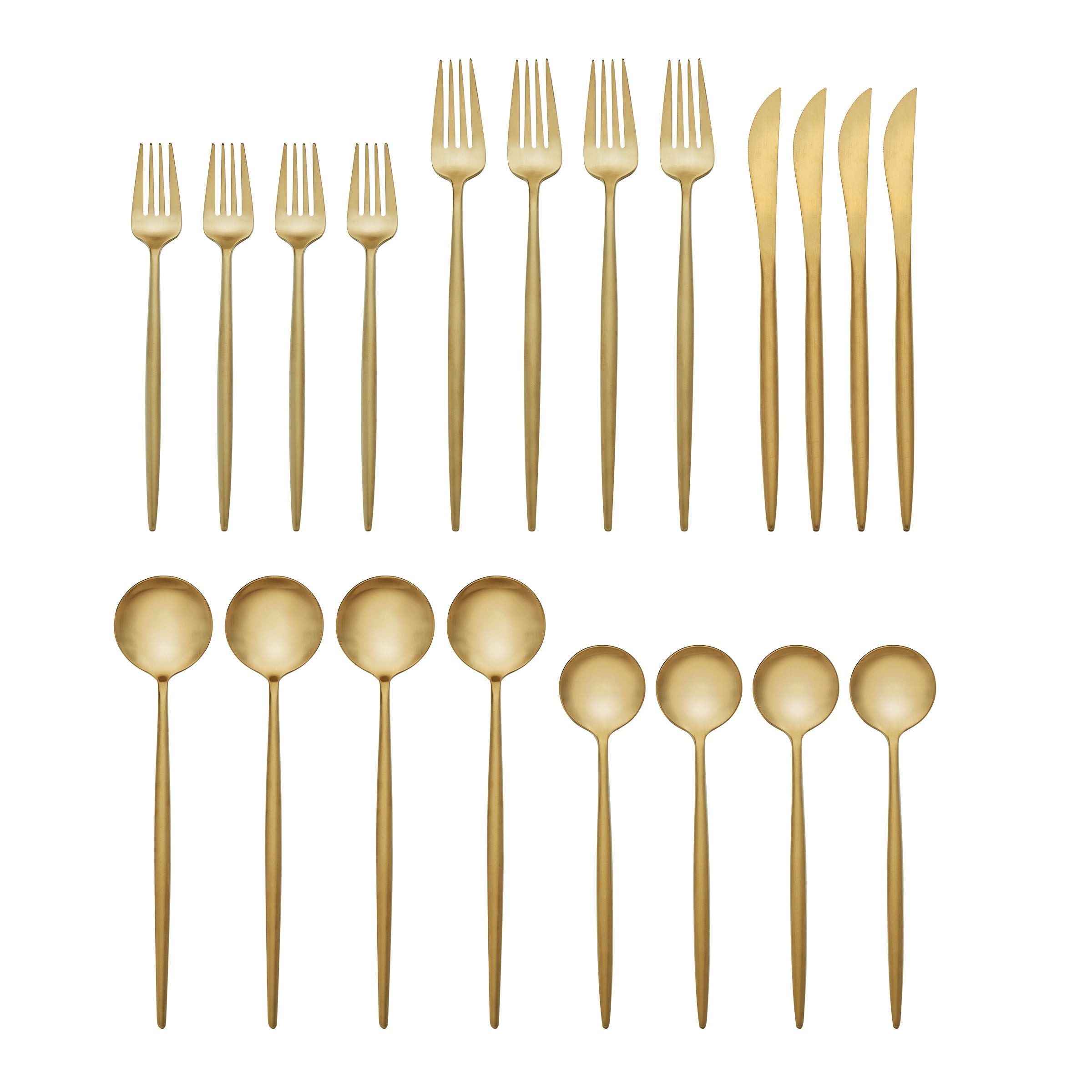 Lenox Westmore Zephyr Gold Satin 20-Piece Flatware Set - Image 2