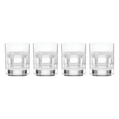 Lenox Westmore Hudson Crystal Double Old Fashion Glasses, Set of 4