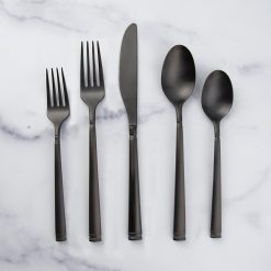 Lenox Westmore Emmy Black Satin 20-Piece Flatware Set