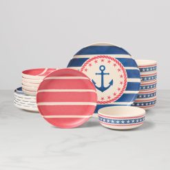Lenox Westmore 24 Seven Melamine Aweigh We Go 18-Piece Dinnerware Set
