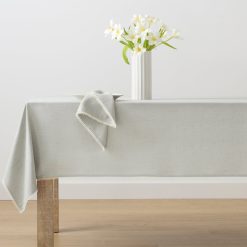 Alternative view of Lenox Westmore French Perle Solid Dove Grey 60x120 Tablecloth