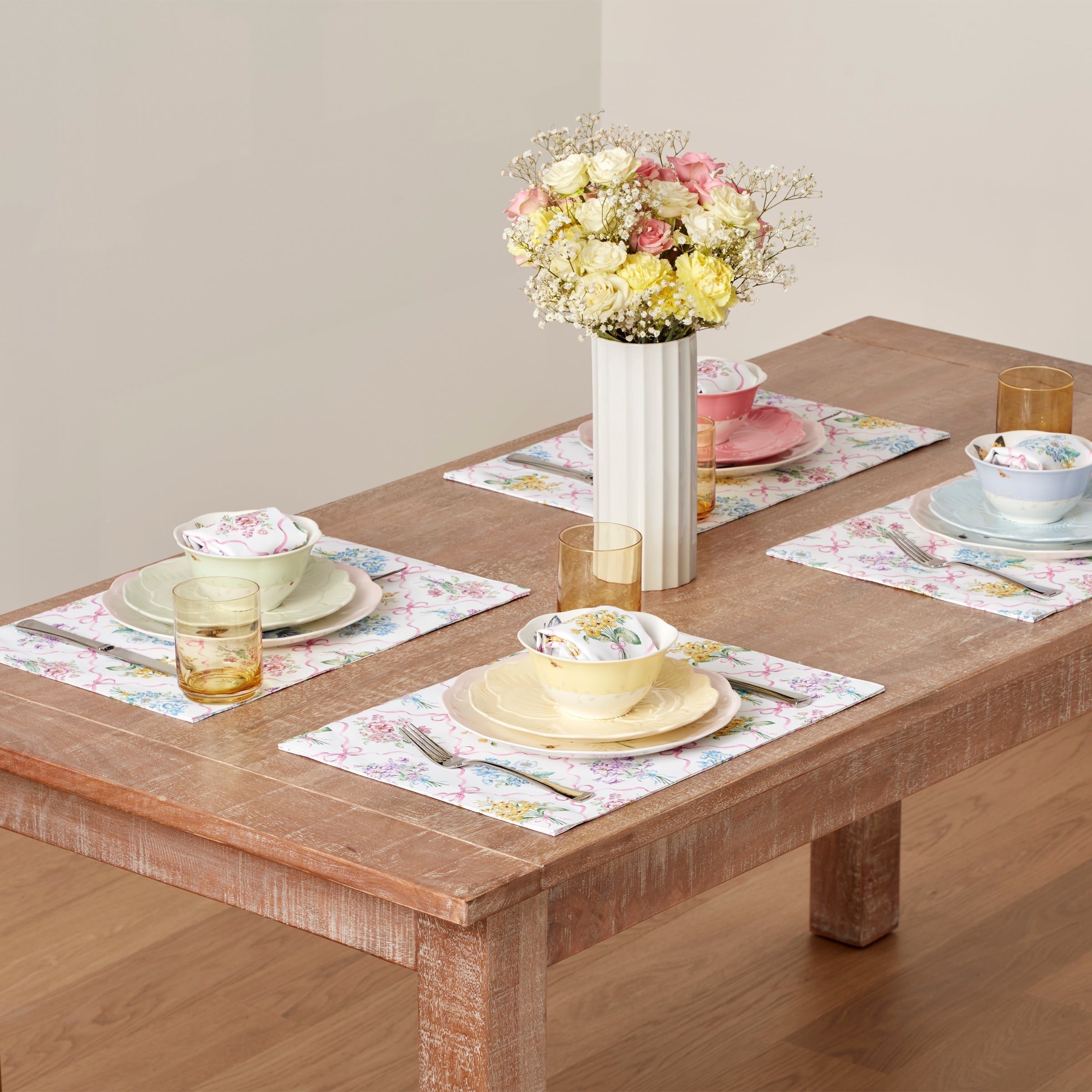 Lenox Westmore Bouquet Ribbon Placemats, Set of 4