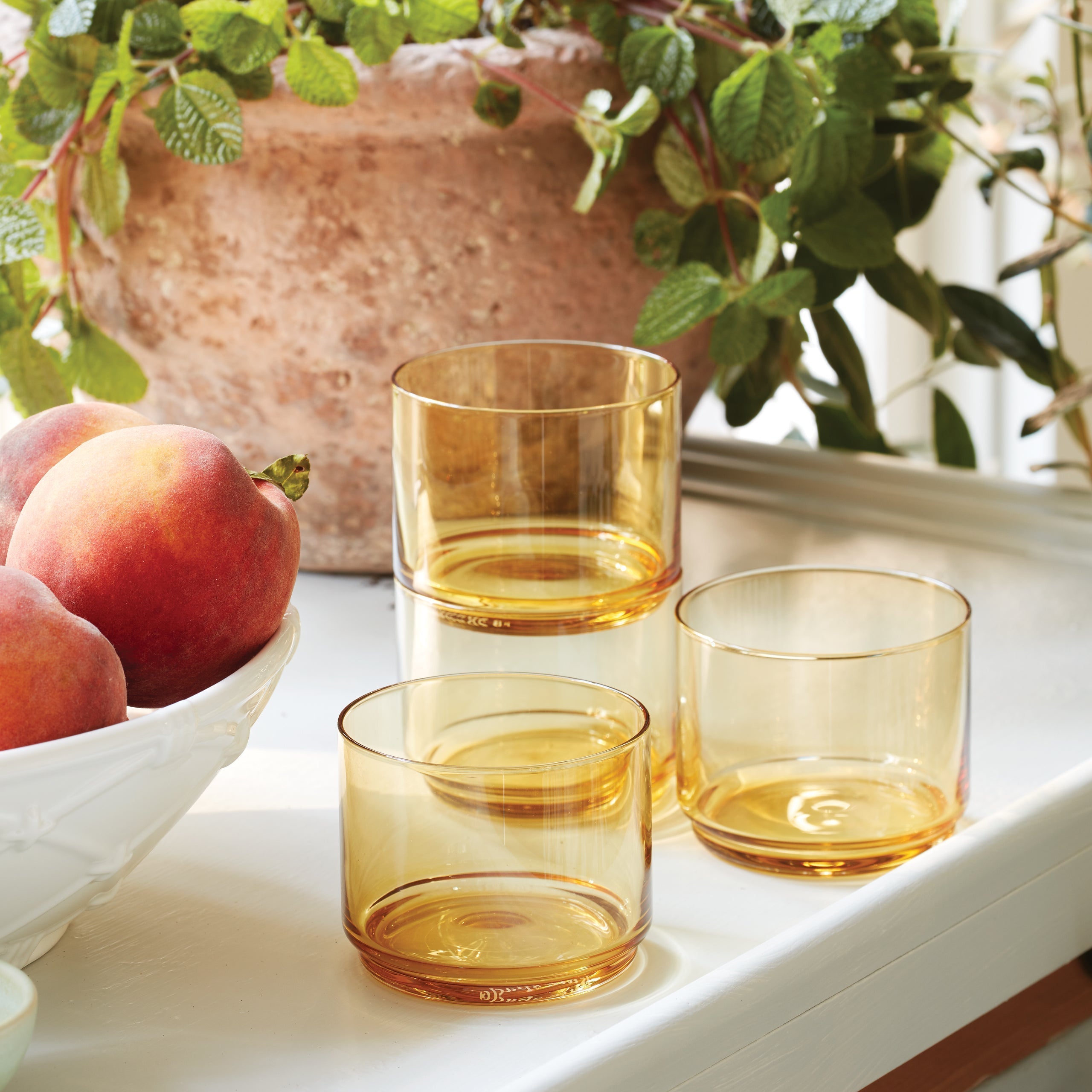 Lenox Westmore Tuscany Classics Stackable Amber Short Glasses, Set of 4 - Image 10
