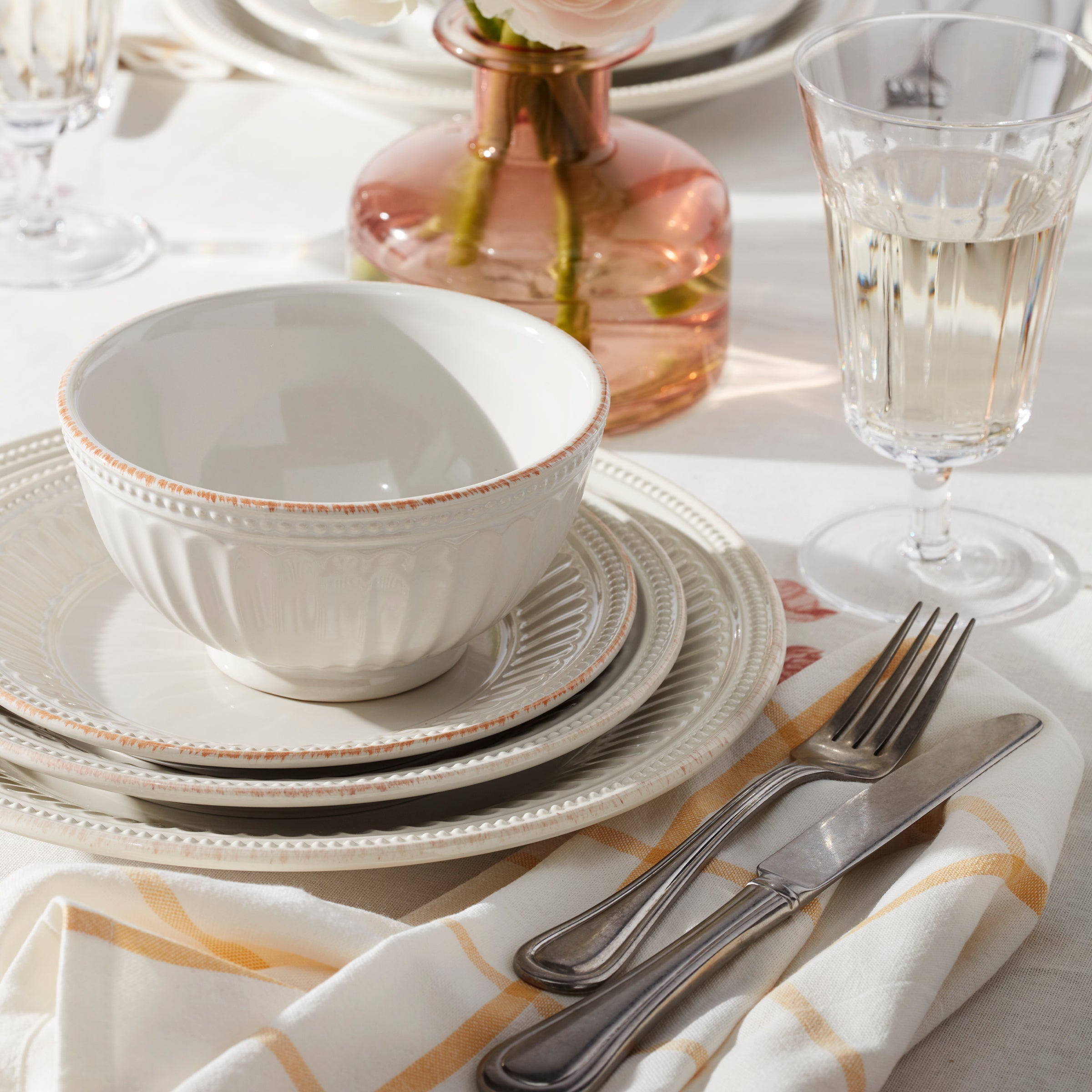 Lenox Westmore French Perle Groove White 12-Piece Place Setting - Image 10