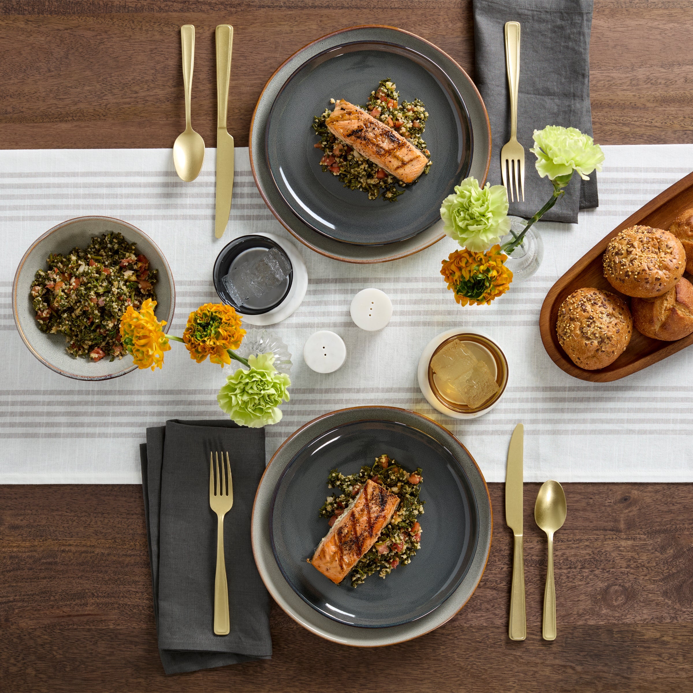 Lenox Westmore Organic Shades Gray 18-Piece Dinnerware Set - Image 2