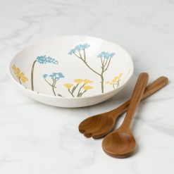 Lenox Westmore Wildflowers Salad Bowl with Servers