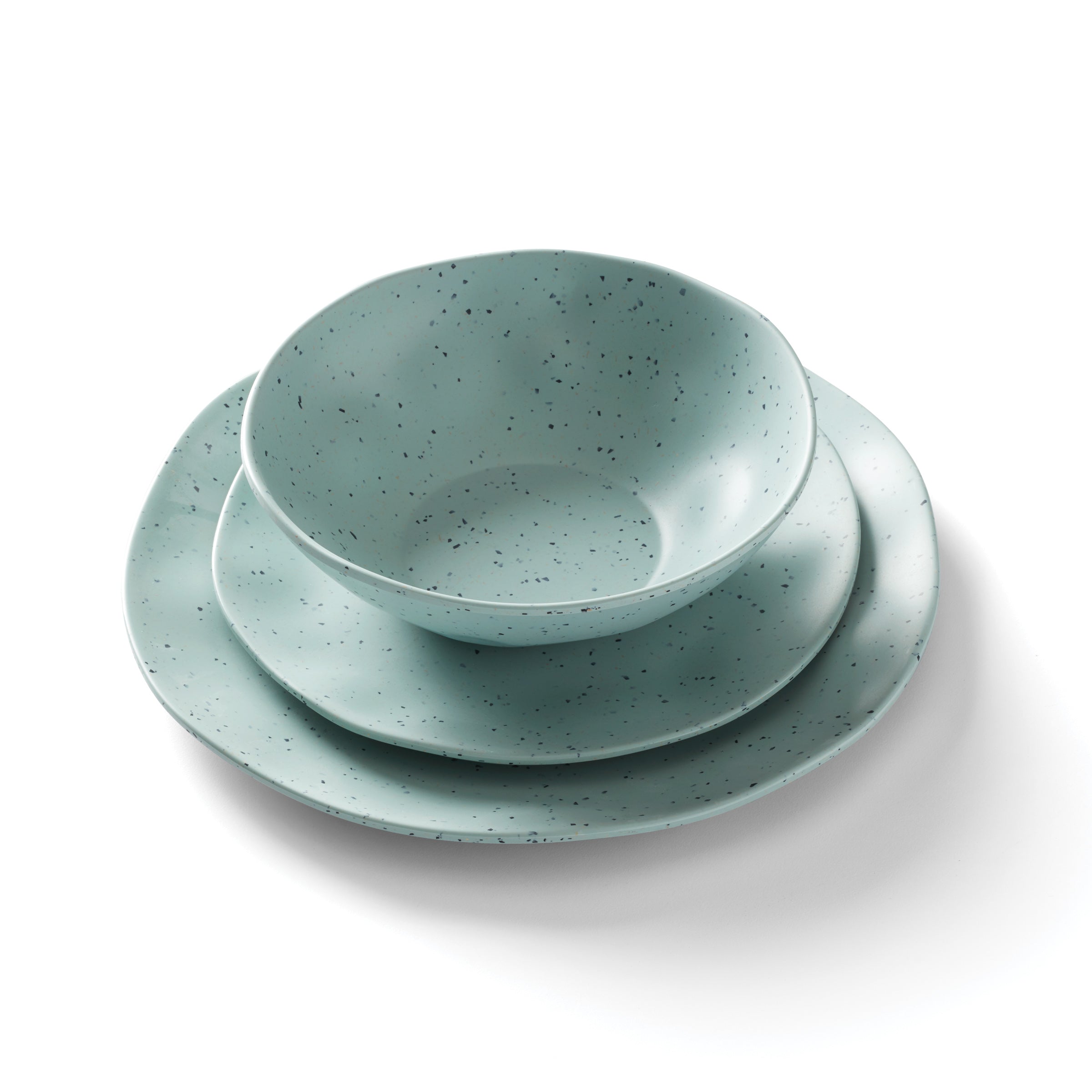 Lenox Westmore Terrazzo Melamine Mint 12-Piece Dinnerware Set - Image 11