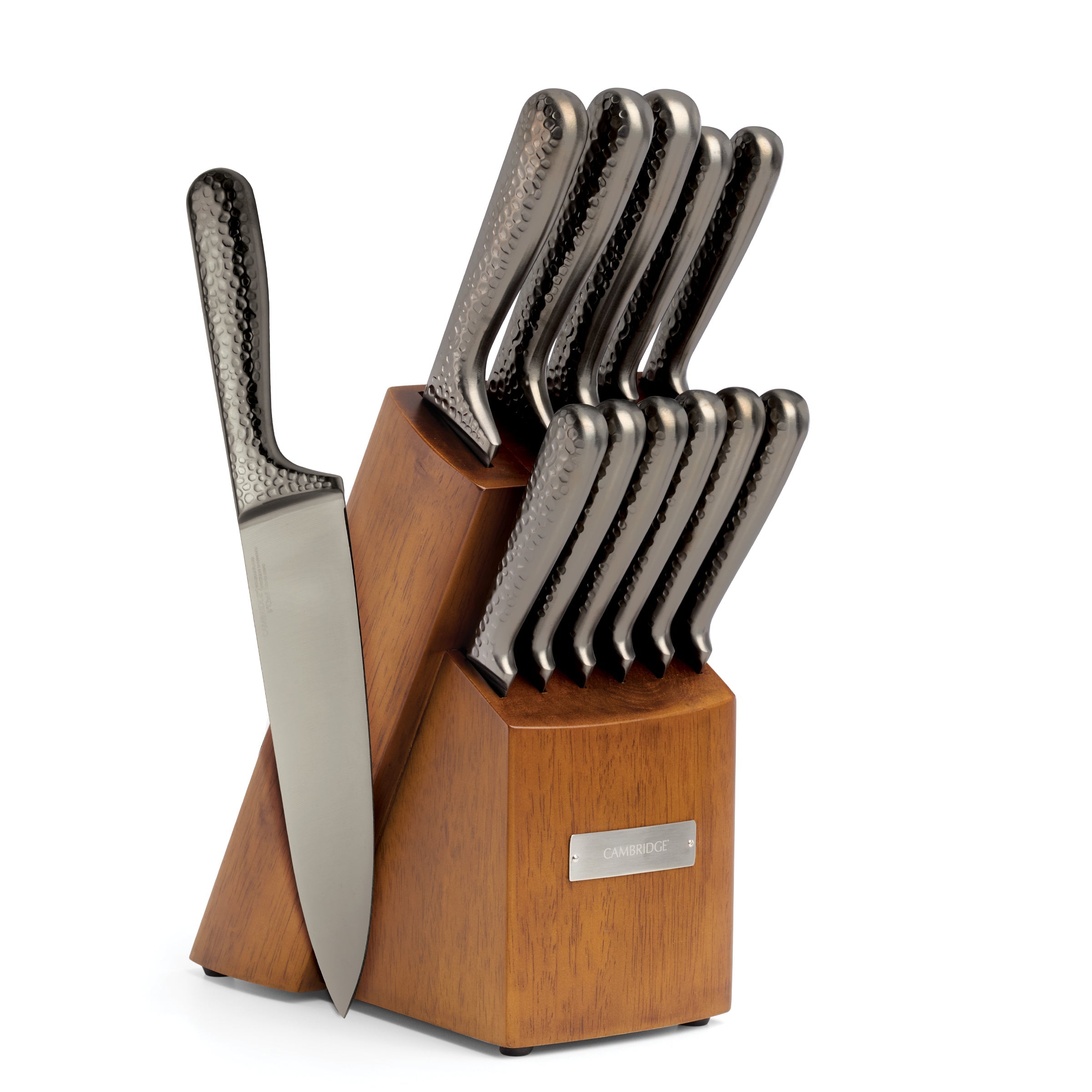 Lenox Westmore Nero Hammered Titanium 12 Piece Cutlery Block Set - Image 3