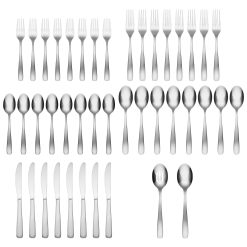Alternative view of Lenox Westmore Bourne Satin Mirror 42-Piece Flatware Set