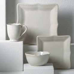 Alternative view of Lenox Westmore French Perle Bead White 4-Piece Place Setting