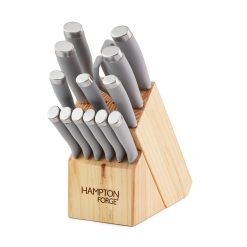 Lenox Westmore Epicure Cool Grey 15-Piece Cutlery Block Set