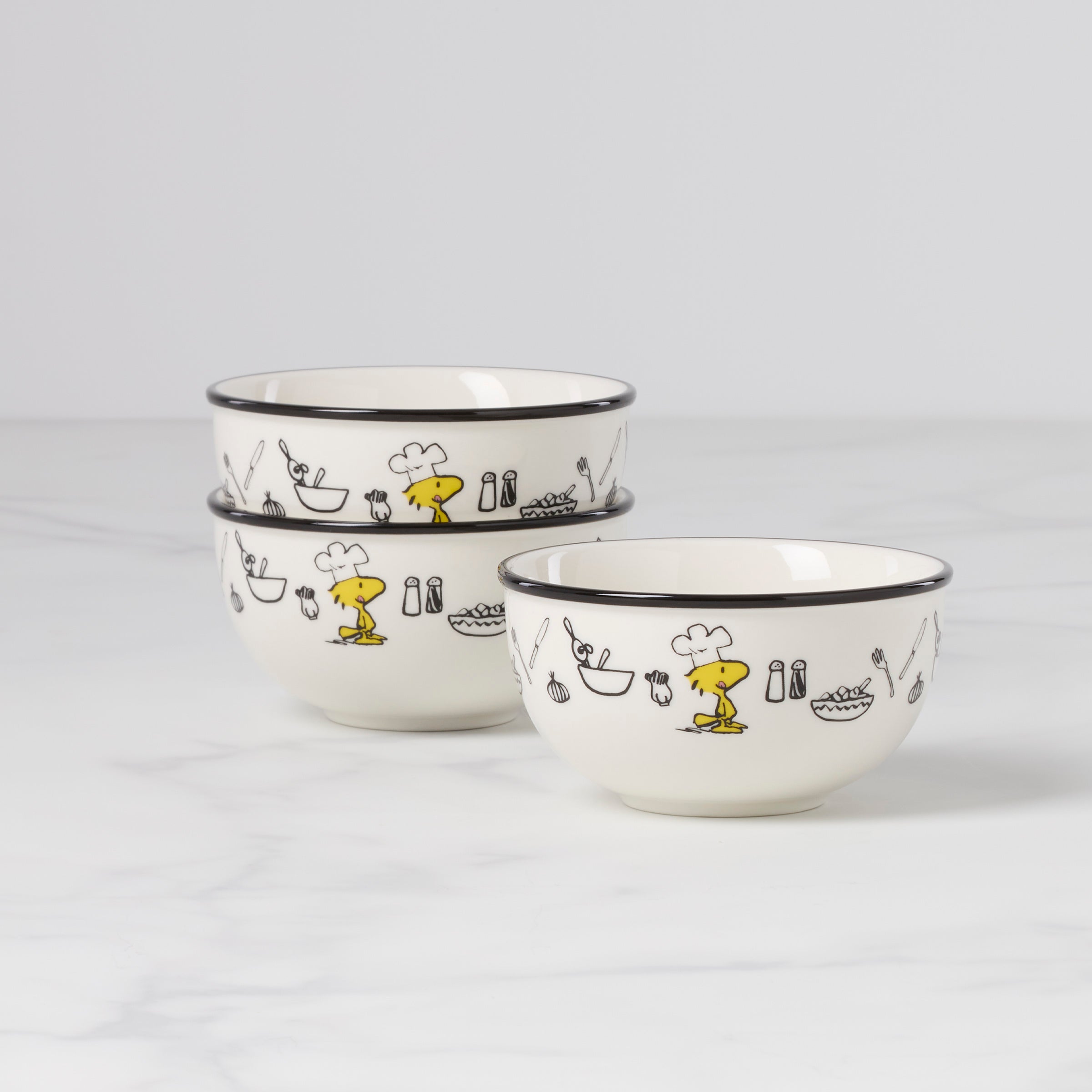 Lenox Westmore Chef Snoopy Mini Bowls, Set of 3 - Image 2
