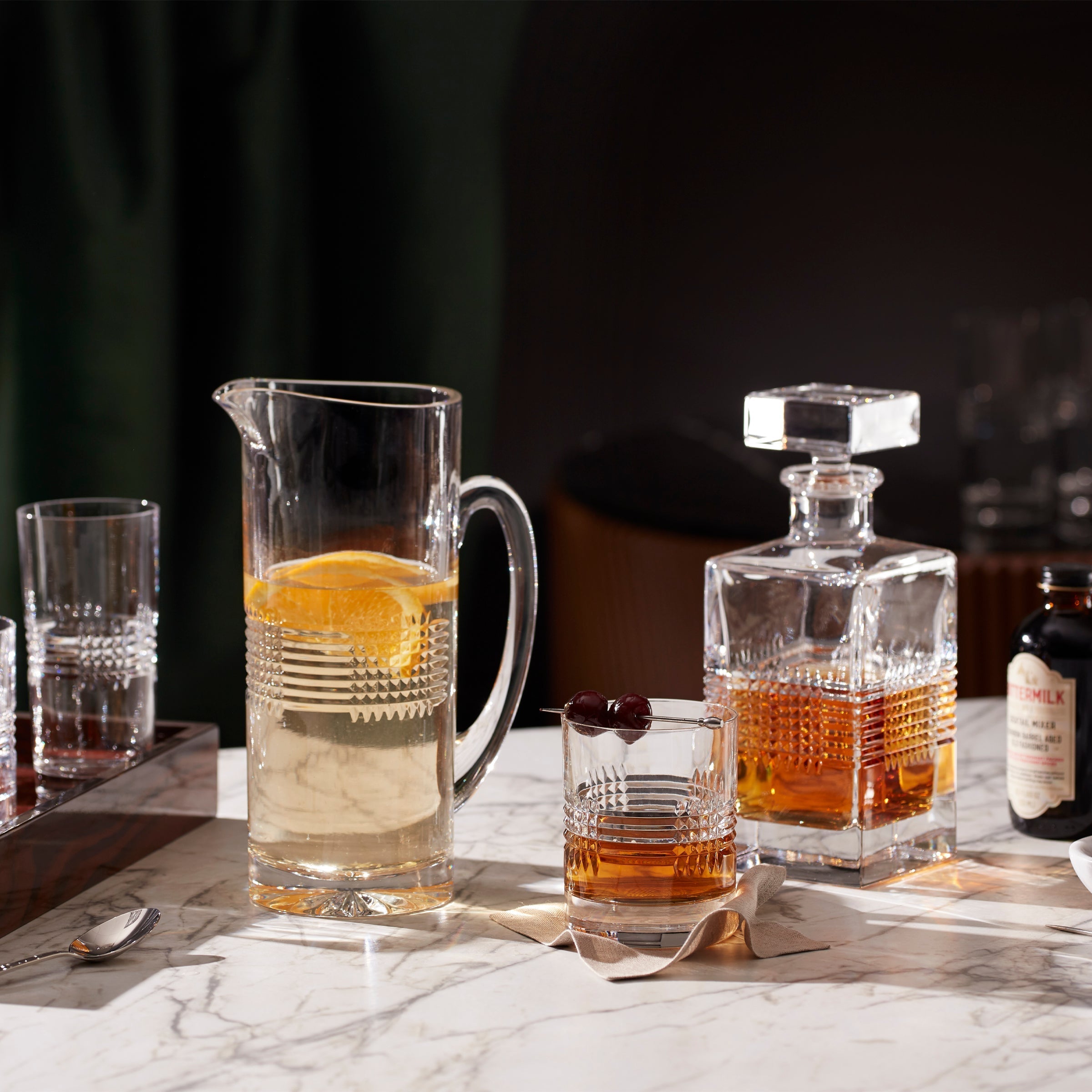 Lenox Westmore Sloane Crystal Double Old Fashion Glasses, Set of 4 - Image 3