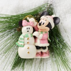 Alternative view of Lenox Westmore 2026 Minnie Mouse's Matching Snowman Ornament