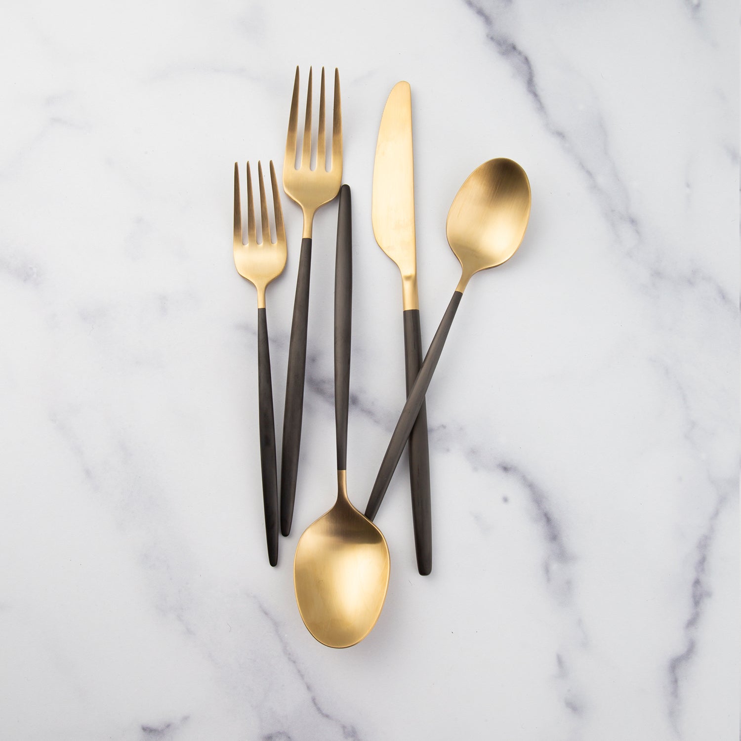 Lenox Westmore Gaze Black Champagne Satin 20-Piece Flatware Set - Image 5