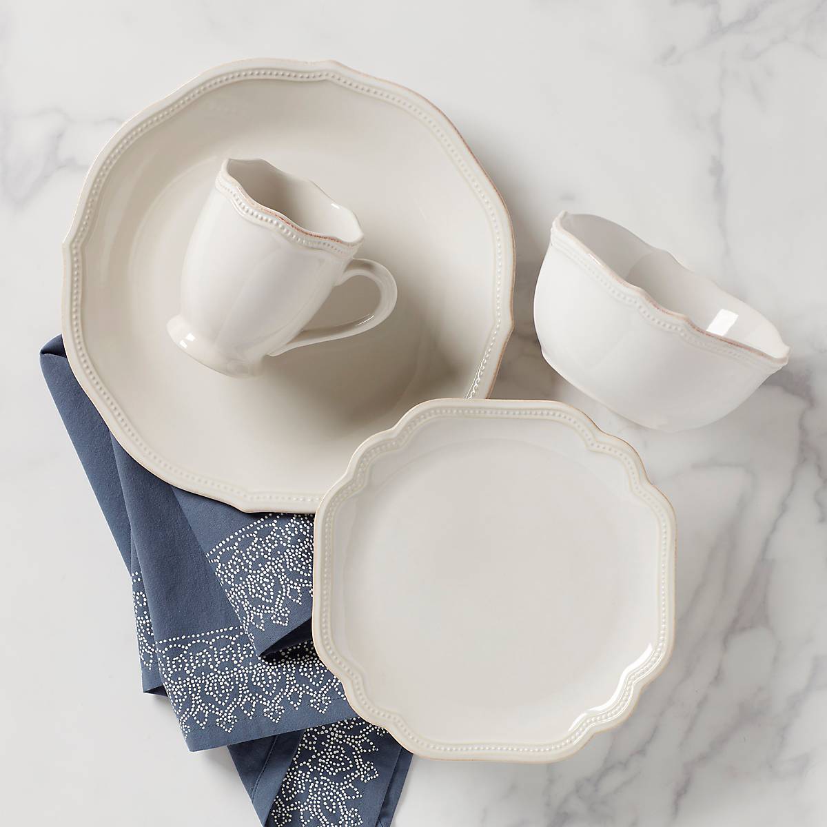 Lenox Westmore French Perle Bead White 4-Piece Place Setting