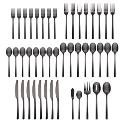 Alternative view of Lenox Westmore Beacon Black Satin 45-Piece Flatware Set