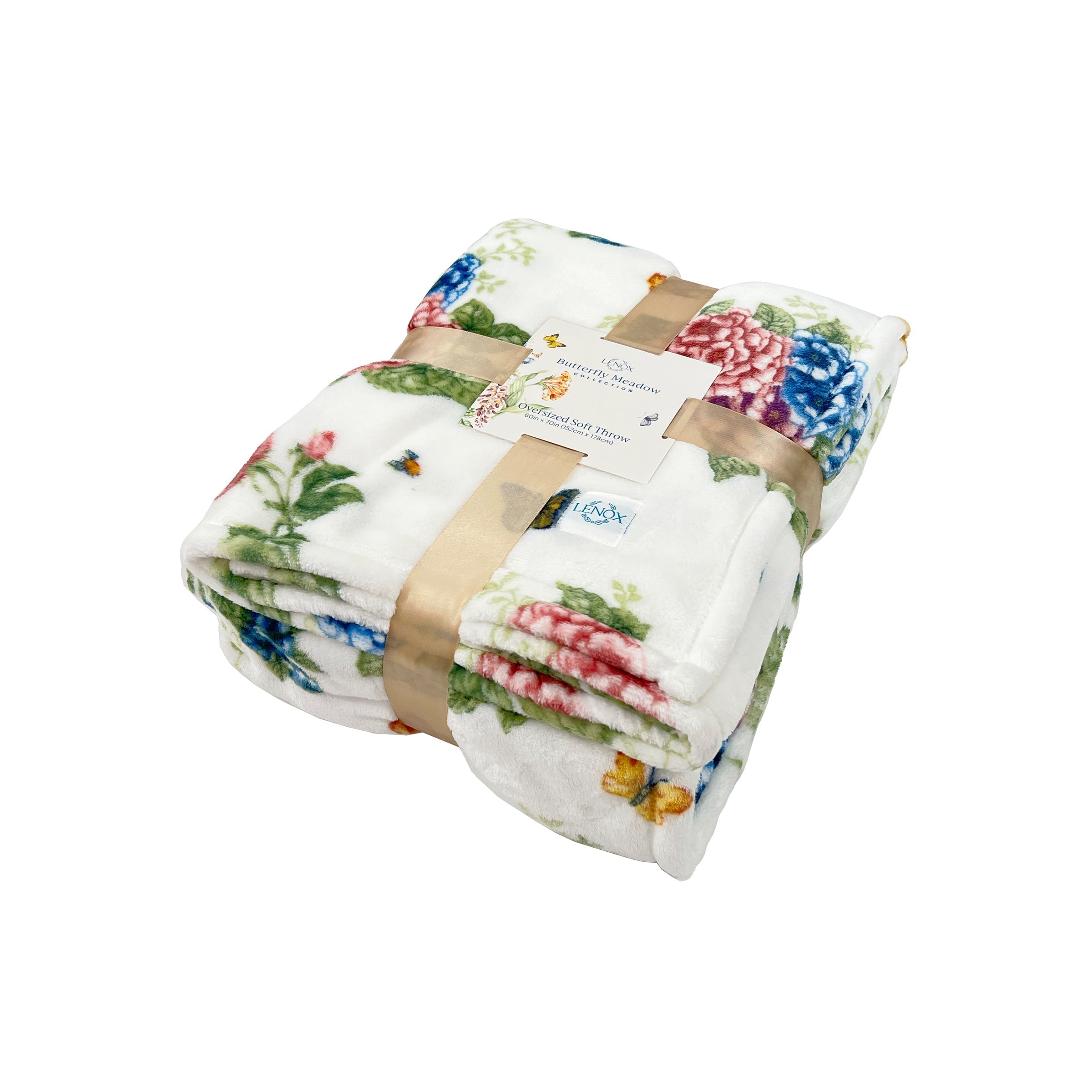 Lenox Westmore Butterfly Meadow Hydrangea Throw Blanket - Image 2