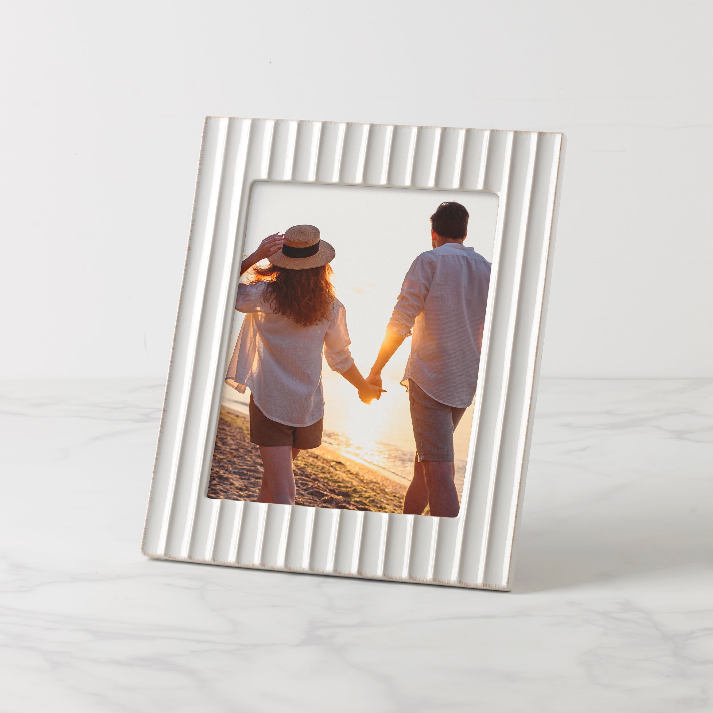 Lenox Westmore French Perle Scallop White 8x10 Photo Frame