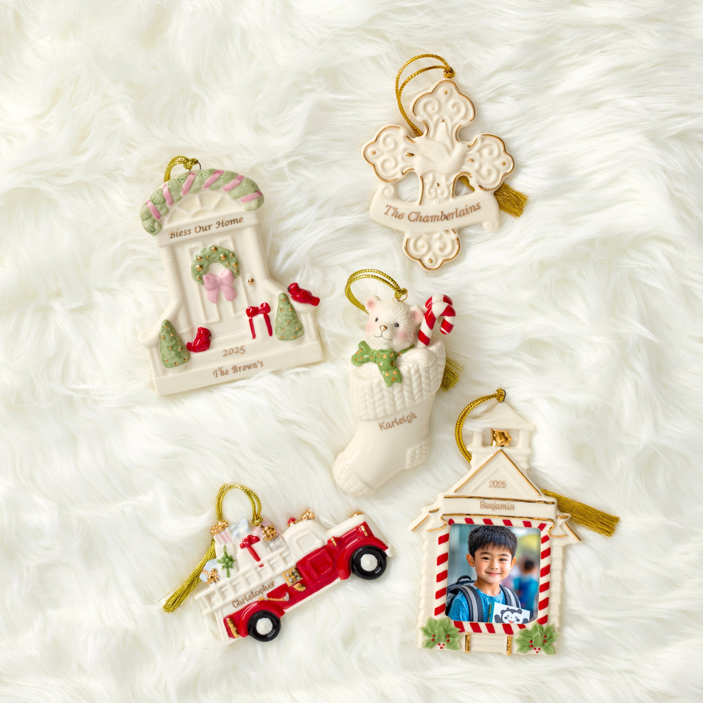 Lenox Westmore Personalized My Family Cross Ornament - Image 2