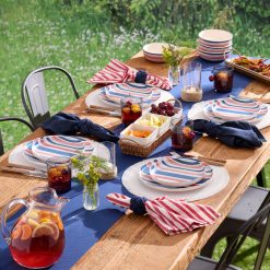 Alternative view of Lenox Westmore 24 Seven Melamine Stripe 12-Piece Dinnerware Set