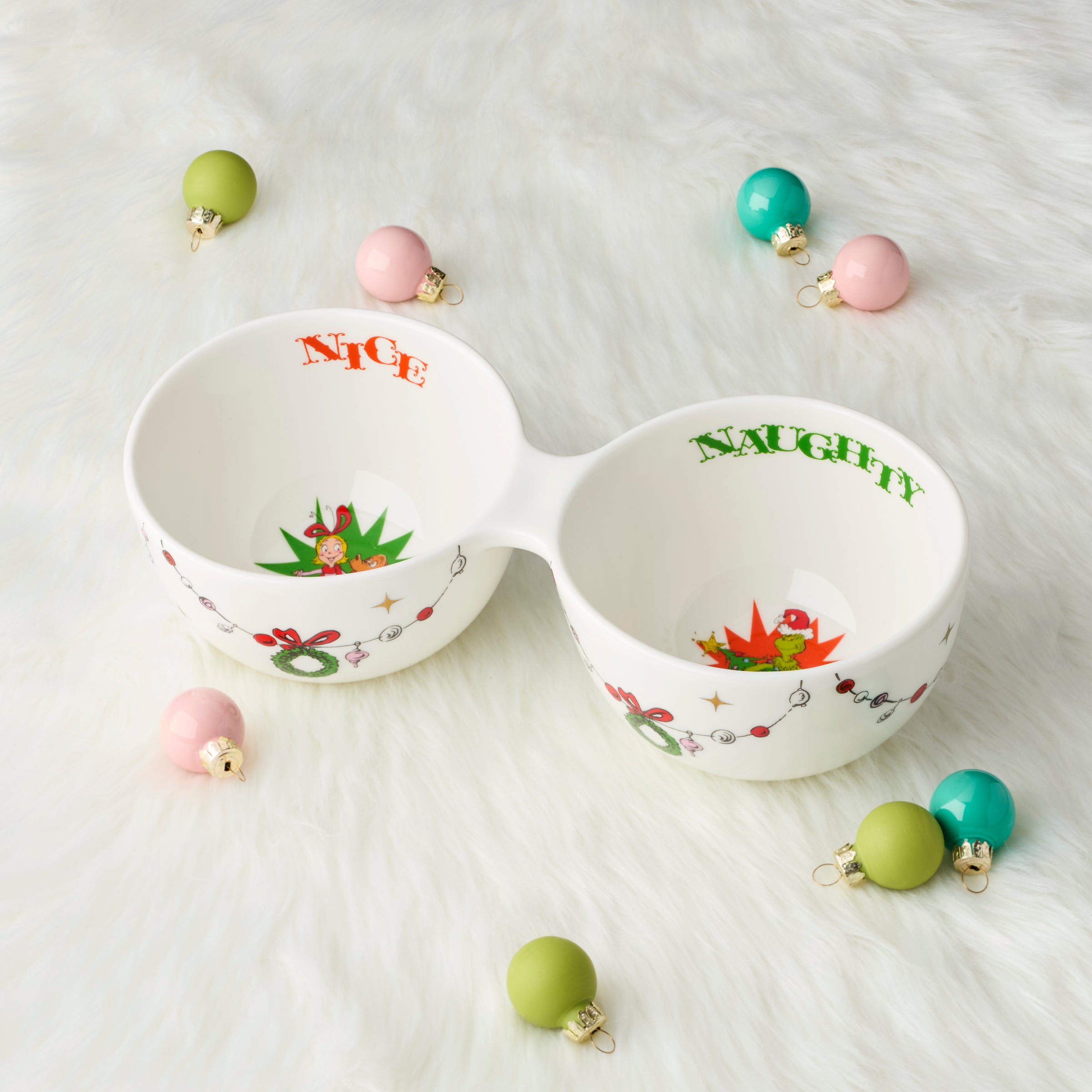 Lenox Westmore Merry Grinchmas Naughty or Nice Double Dip Bowl - Image 4