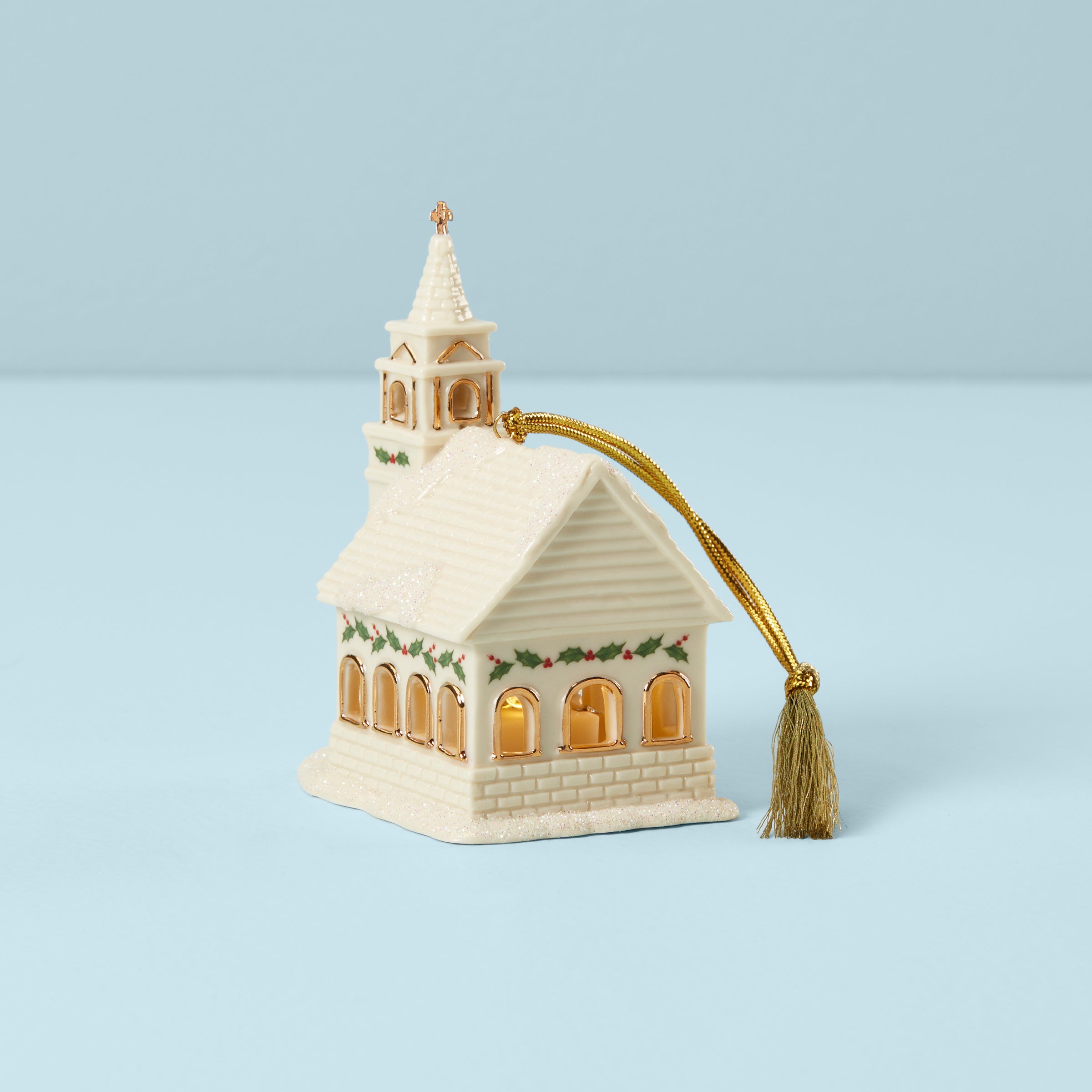 Lenox Westmore Christmas Village Church Lit Ornament - Image 2