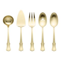 Lenox Westmore James Street Champagne Satin 5 Piece Hostess Set